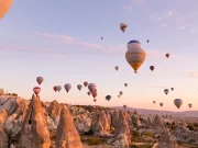 hot air balloon tour, Cappadocia, sunrise flight, Turkey adventure