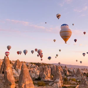 hot air balloon tour, Cappadocia, sunrise flight, Turkey adventure