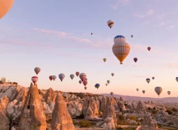 Standard hot air balloon flight over Goreme Cappadocia at sunrise