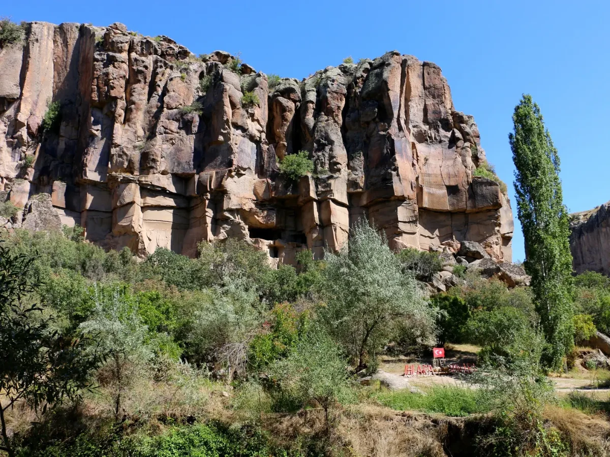 Peaceful Ihlara Valley hiking route in Cappadocia