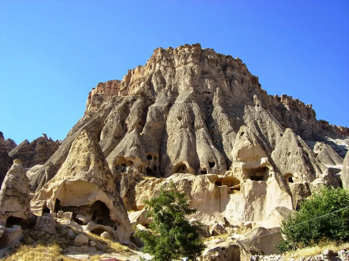 Selime Monastery rock carved complex in Cappadocia