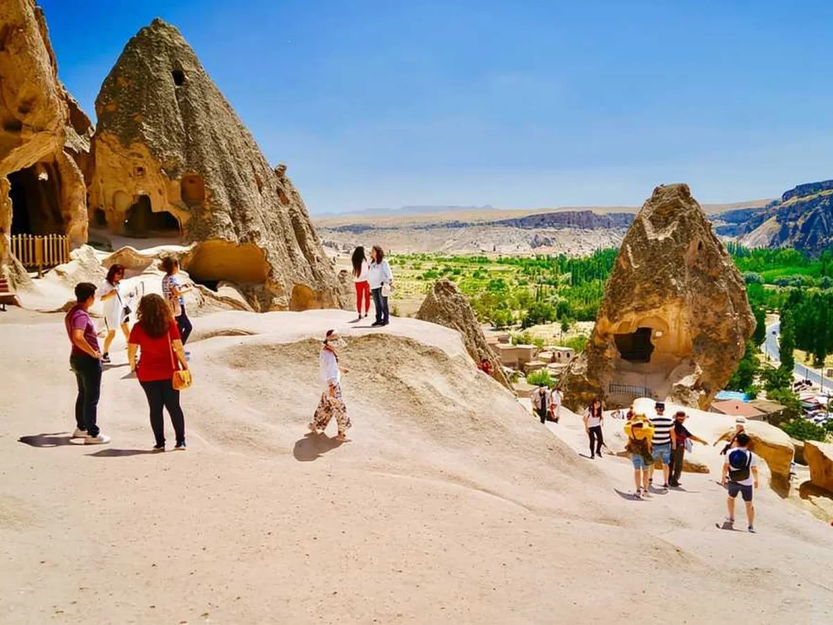 Selime cathedral and fairy chimneys in Cappadocia