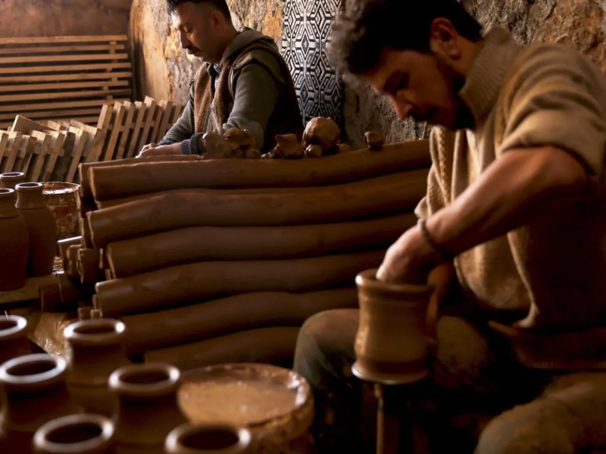 Handmade clay pottery created in Avanos, Cappadocia