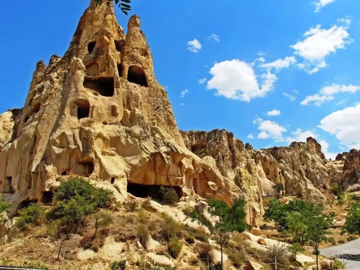 Rock-cut church at Goreme Open Air Museum in Cappadocia