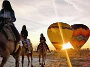 Cappadocia sunrise camel safari, hot air balloon views, unique outdoor adventures, scenic Cappadocia tours, unforgettable experiences