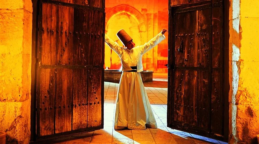 Whirling dervish experience, spiritual ceremonies Cappadocia, Sufi culture, mystical Turkey, Turkish traditions