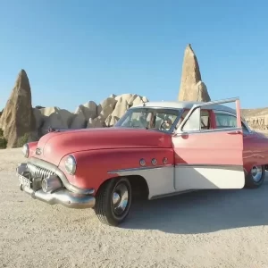 Vintage car tours Cappadocia, classic car experience, Cappadocia landscapes, retro road trips