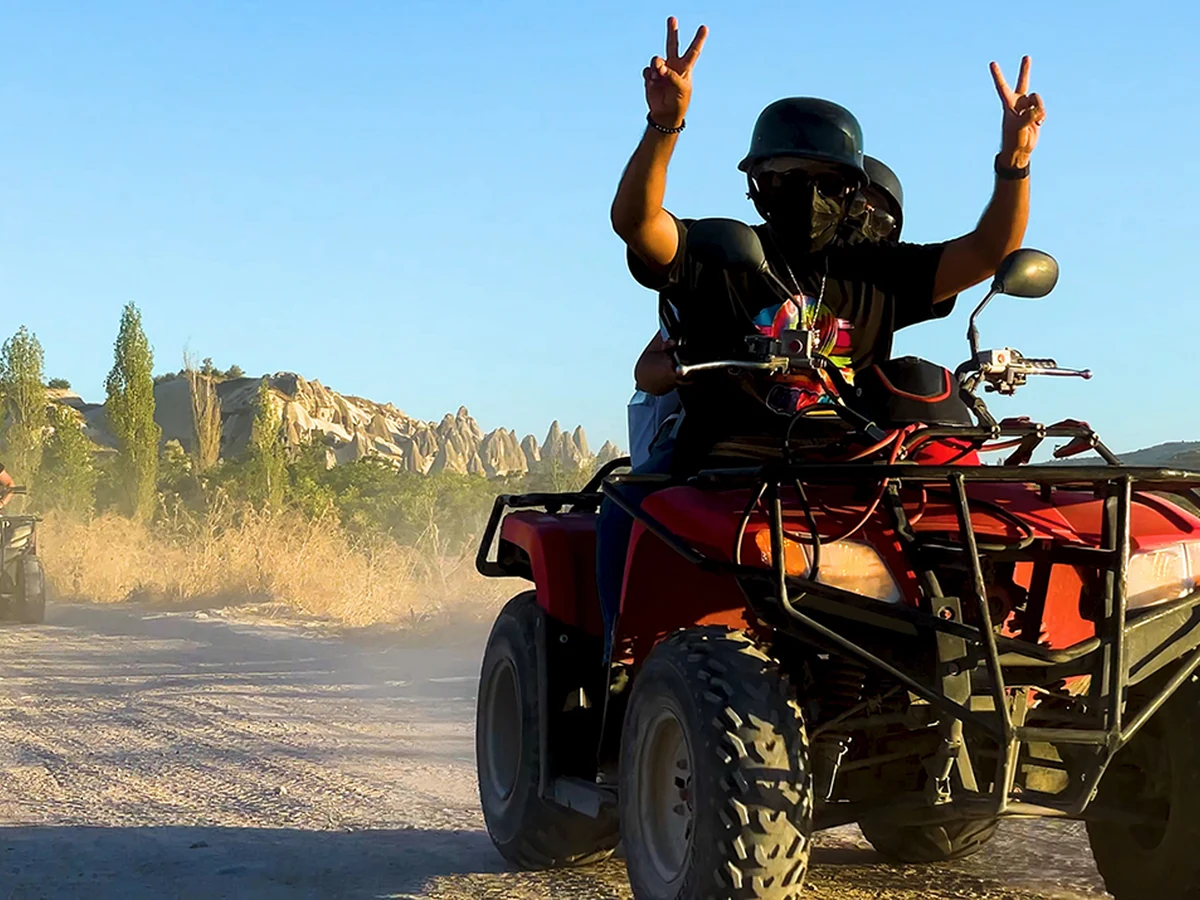 ATV rider enjoying an off-road daytime adventure in Cappadocia