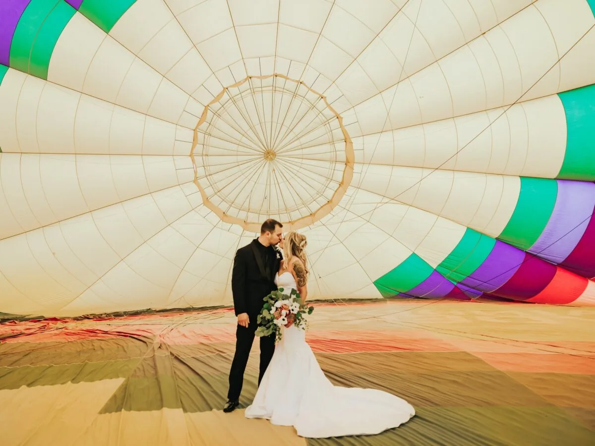 Cappadocia balloon wedding photo session