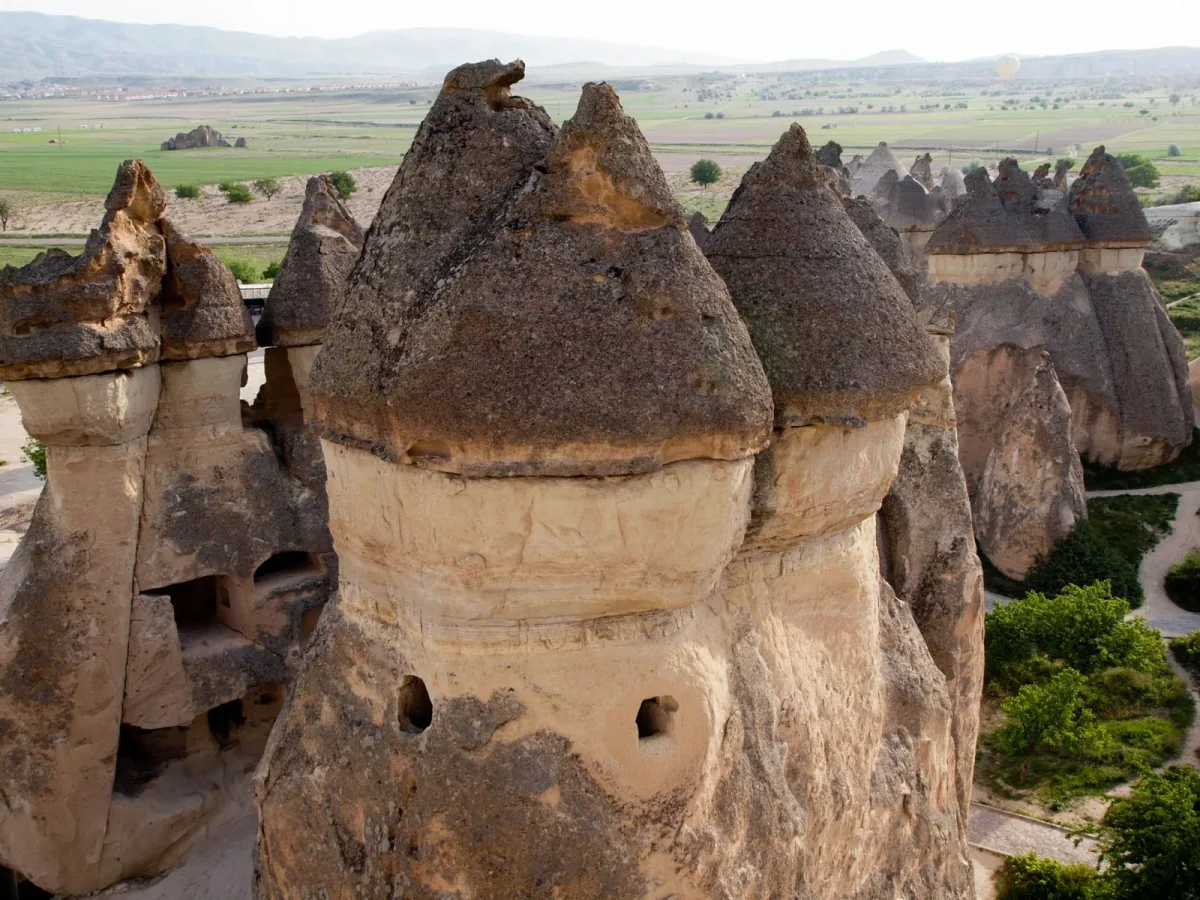 Fairy chimneys at Pasabag on the Cappadocia Eco Red Tour