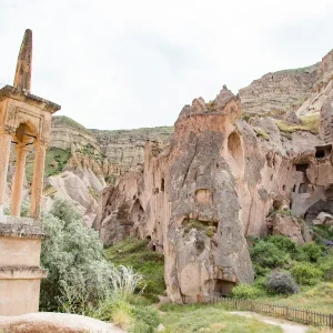 Zelve Open Air Museum landscape during the Cappadocia Eco Red Tour