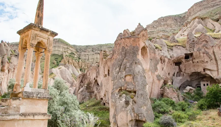 Zelve Open Air Museum landscape during the Cappadocia Eco Red Tour
