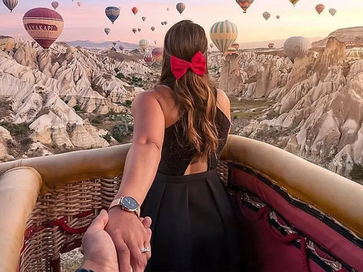 Cappadocia hot air balloon marriage proposal
