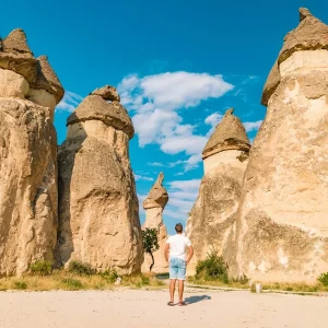 Fairy chimneys at Pasabag on the Cappadocia Mix Tour