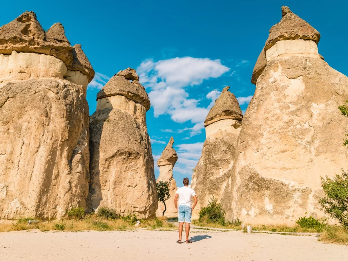 Fairy chimneys at Pasabag on the Cappadocia Mix Tour