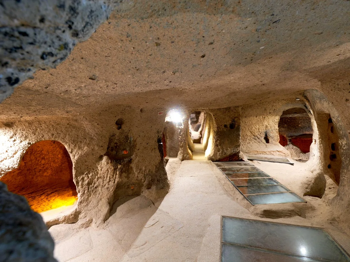 Interior chambers of a Cappadocia underground city