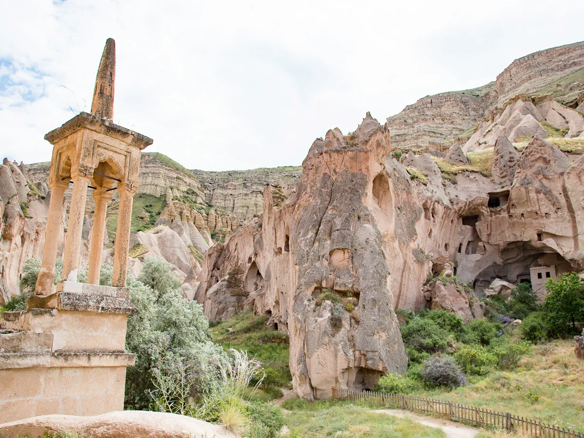 Historic cave dwellings at Zelve Open Air Museum