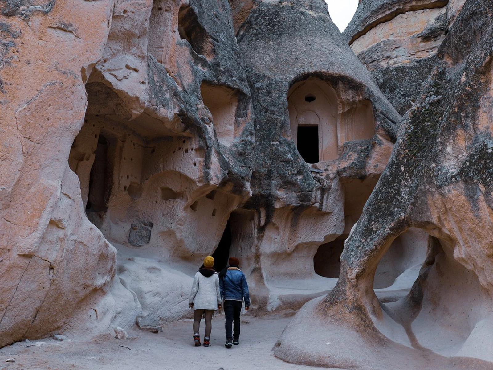 Historic cave dwellings at Pasabag in Cappadocia