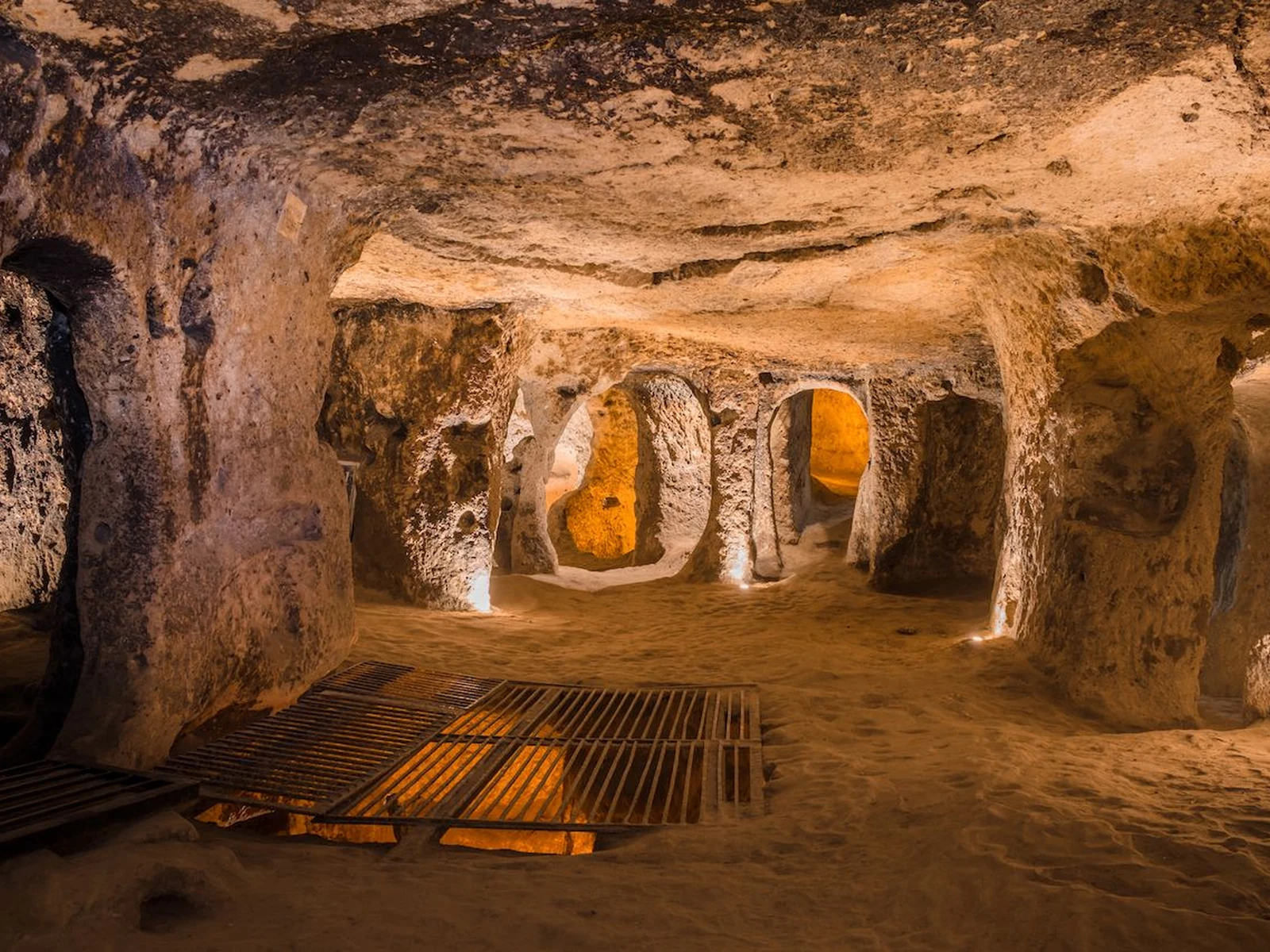 Underground city passage on the Cappadocia North and South Express tour
