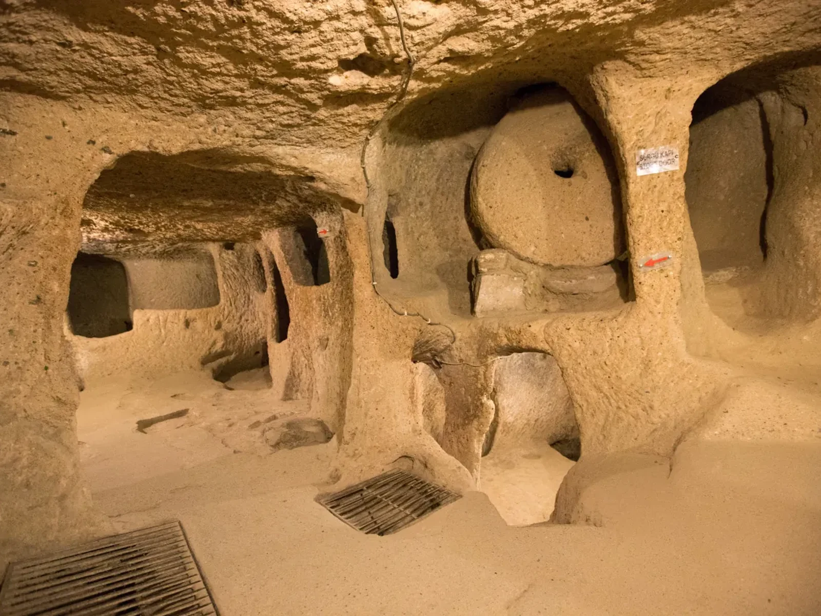 Stone chamber inside a Cappadocia underground city