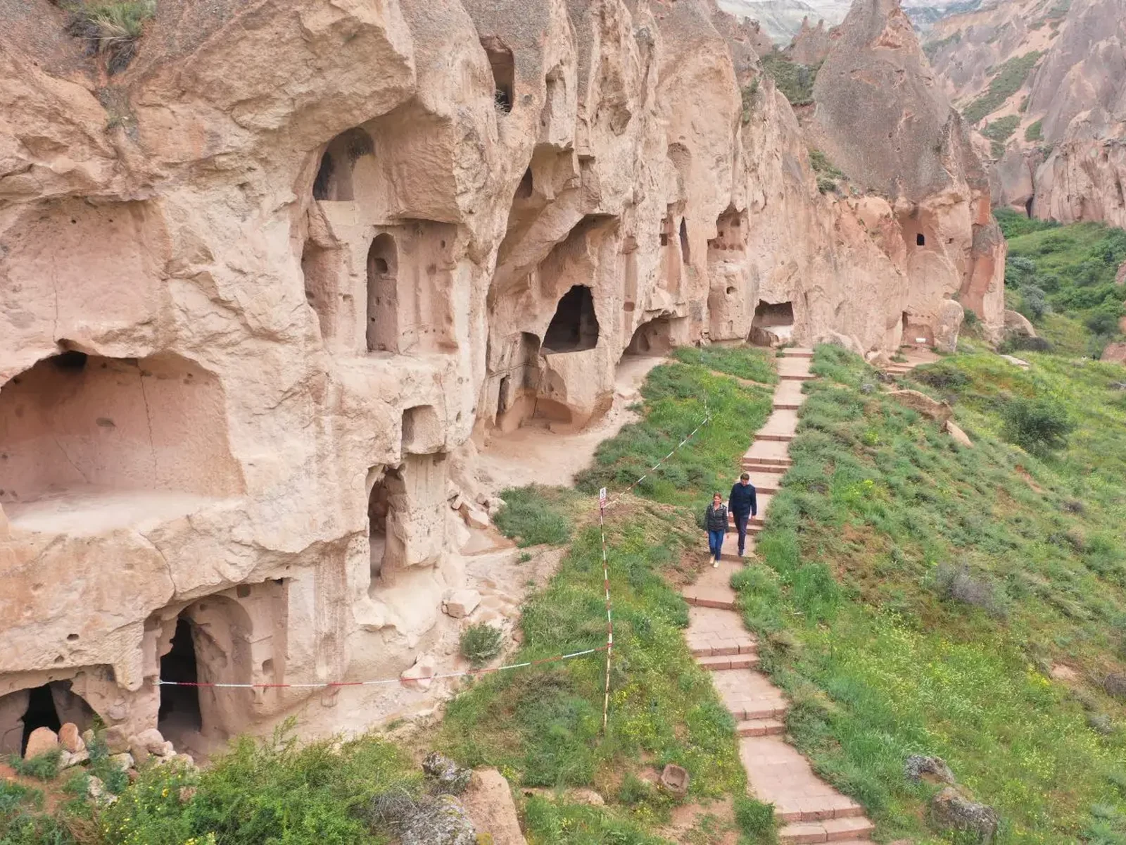 Cave dwellings at Zelve Open Air Museum in Cappadocia