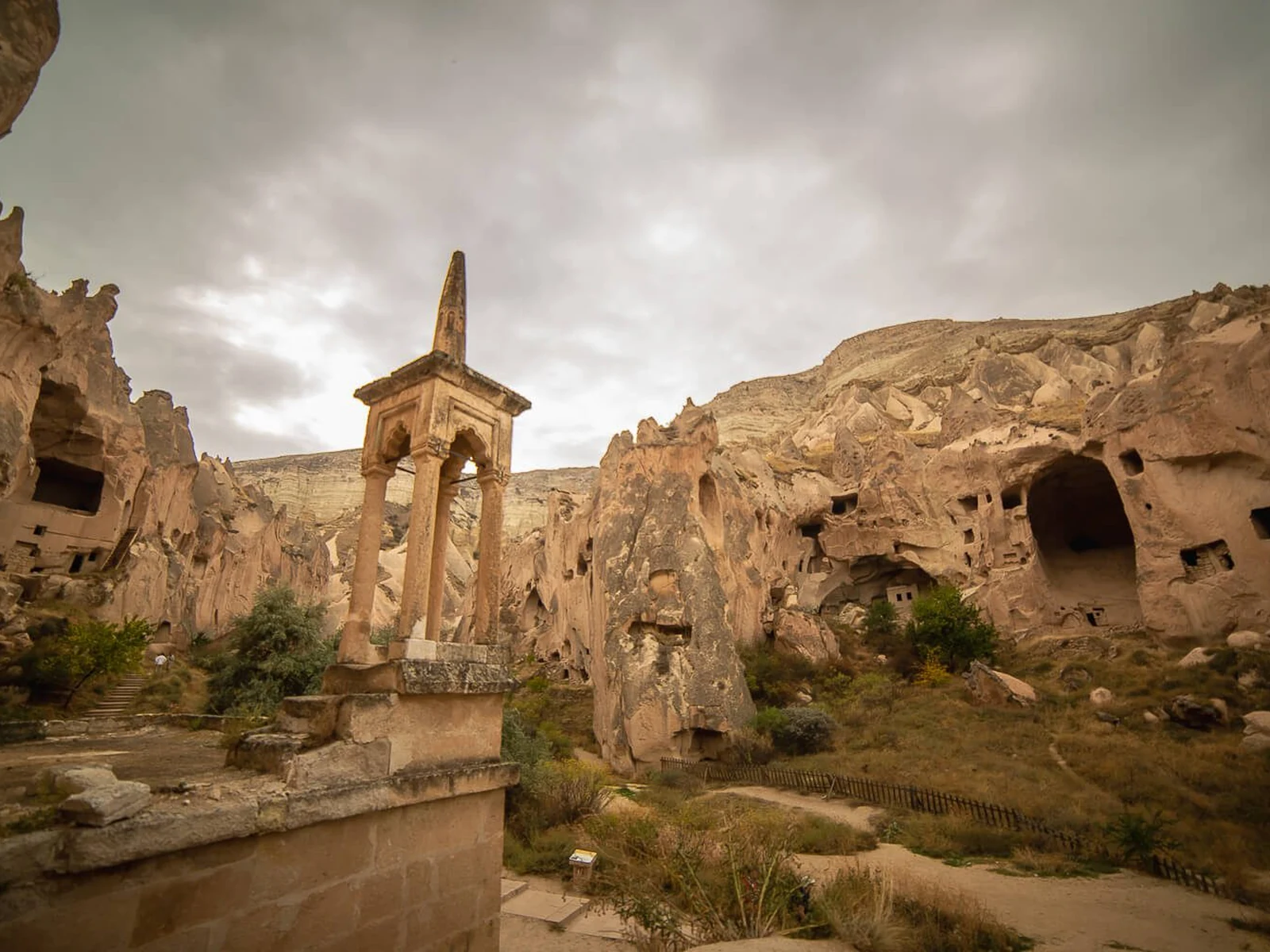 Historic church at Zelve Open Air Museum in Cappadocia