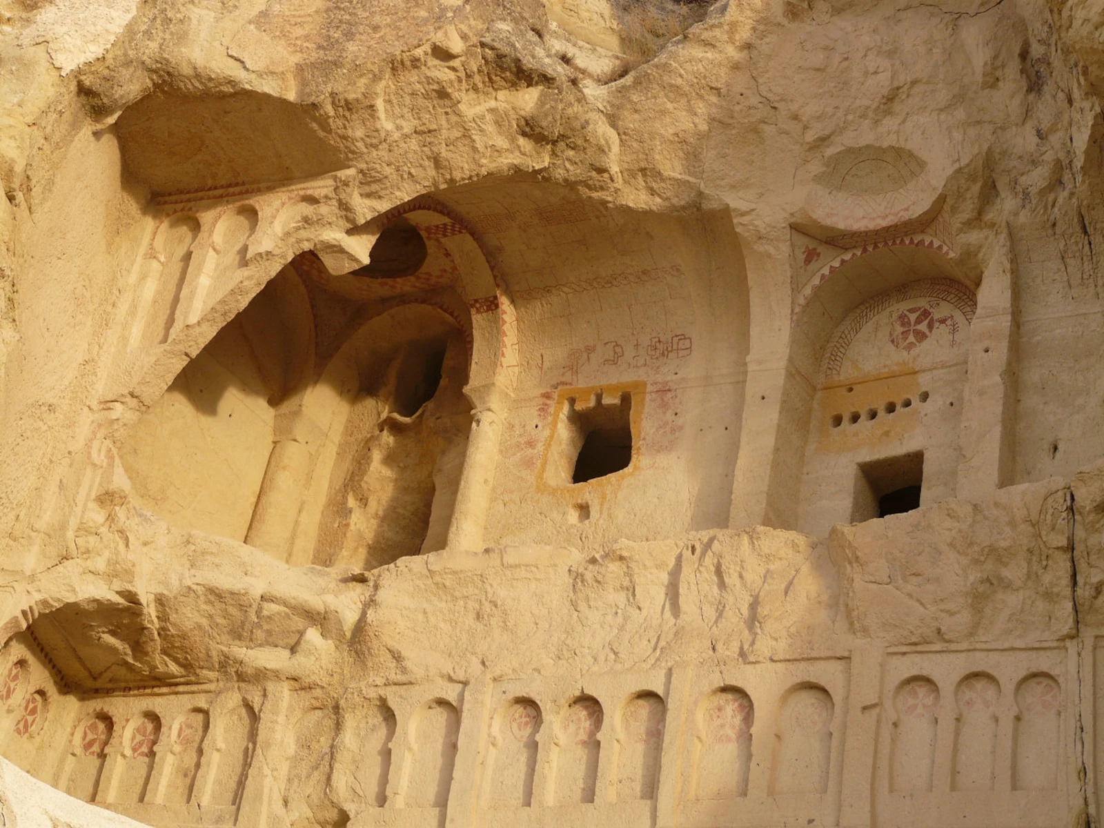 Rock-cut church at Goreme Open Air Museum on the Cappadocia Private Red Tour