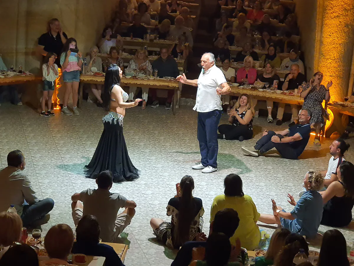 Belly dancer performing at a Turkish Night Show in Cappadocia