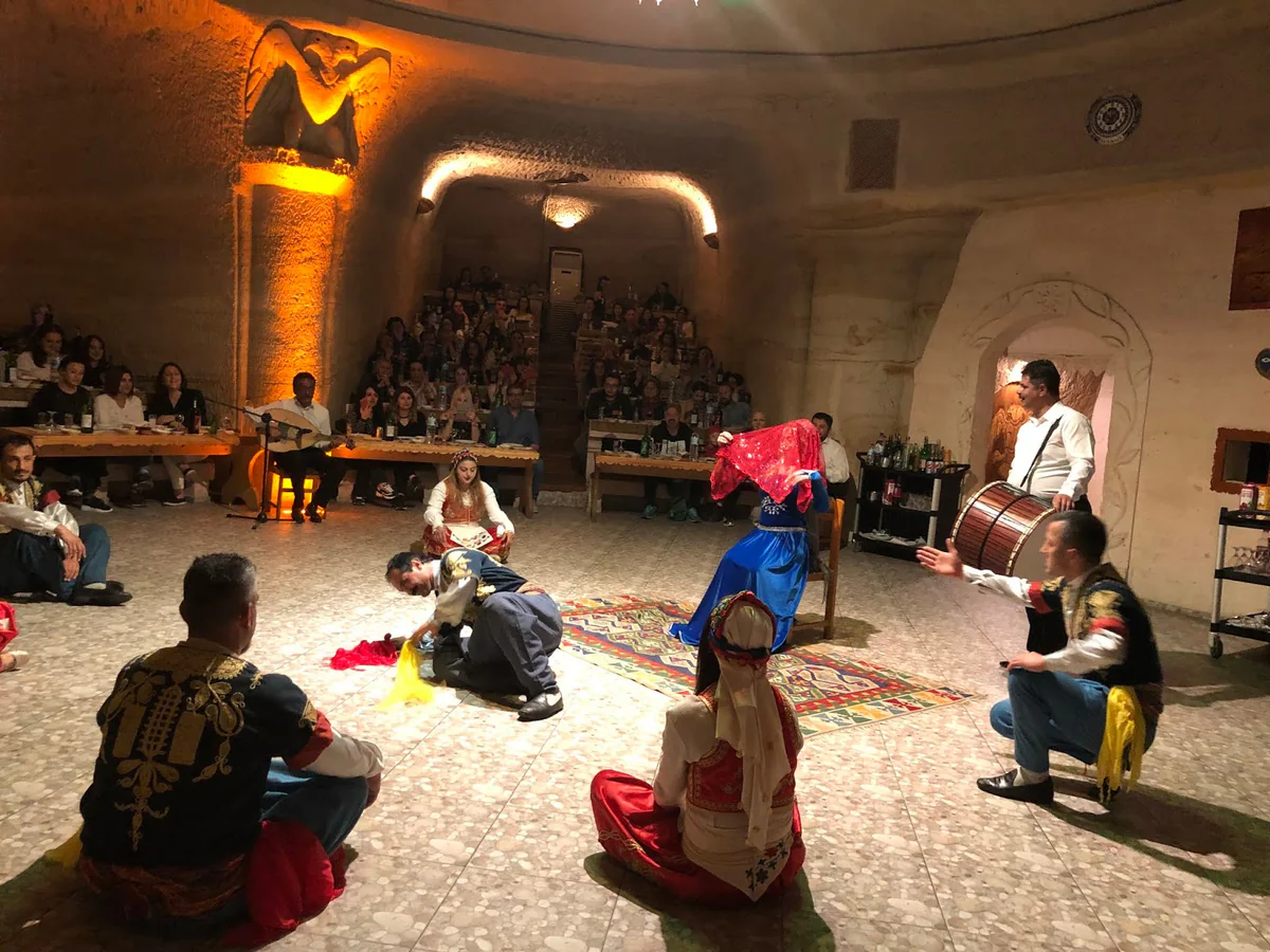 Traditional henna ceremony performed during a Cappadocia Turkish Night Show