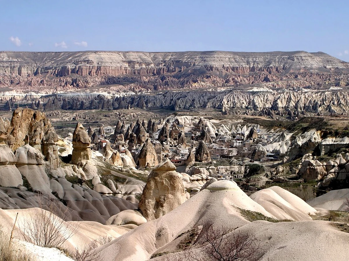 Wide Cappadocia landscape viewed from Goreme Panorama during a private guided Green Tour