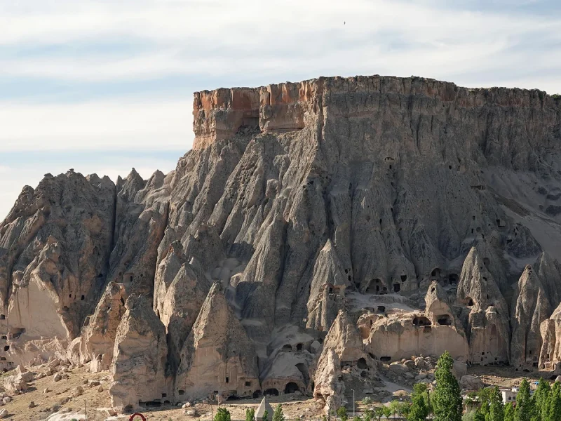Selime Rock Monastery carved into a volcanic cliff on a private guided Cappadocia Green Tour